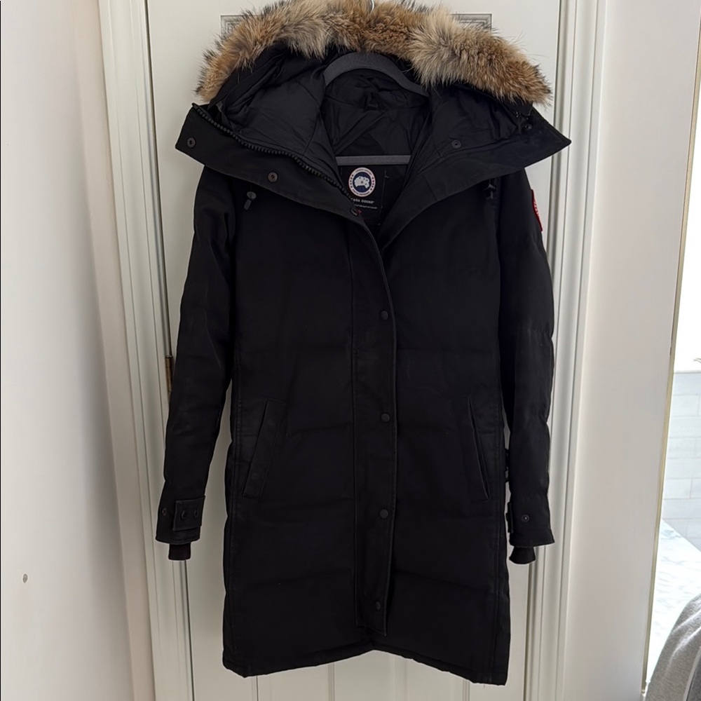 Canada Goose Black Shelburne Parka with Fur Hood